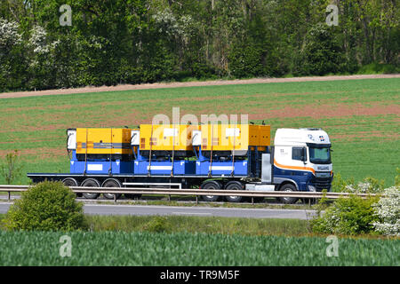 Les camions circulant sur l'A42 dans le Leicestershire Banque D'Images