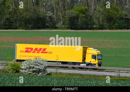 Les camions circulant sur l'A42 dans le Leicestershire Banque D'Images