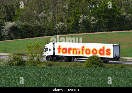 Les camions circulant sur l'A42 dans le Leicestershire Banque D'Images