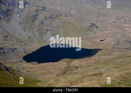 L'eau de petite taille près du sommet de la Wainwright Harter a diminué dans le Parc National du Lake District, Cumbria, England, UK. Banque D'Images