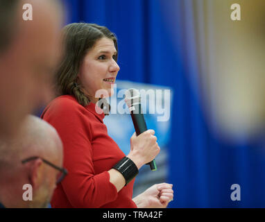 London, UK - 31 mai 2019. Jo Swinson prend part à la première élection à la direction du Parti libéral démocrate campagne électorale à Londres. Crédit : Thomas Bowles/Alamy Live News Banque D'Images