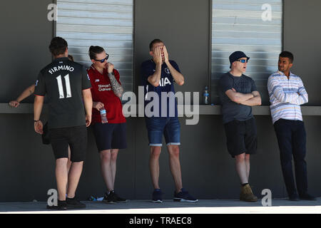 En dehors des fans la billetterie - Tottenham Hotspur v Liverpool, l'UEFA Champions League 2019, Wanda Stade Metropolitano, Madrid - 1er juin 2019 Banque D'Images