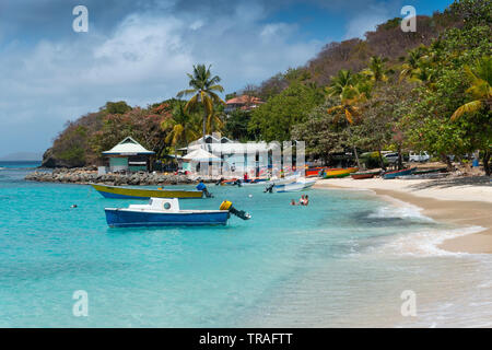 Lovell Village sur le front de mer sur l'île de Mustique Banque D'Images