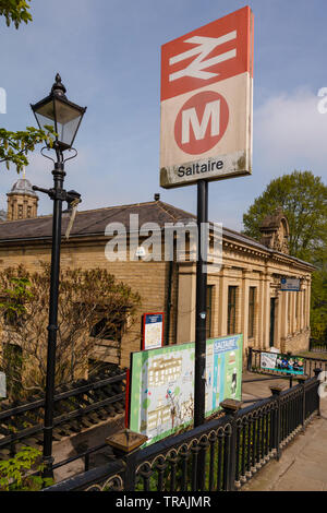 La gare de salary, Saltaire, Bradford West Yorkshire Banque D'Images