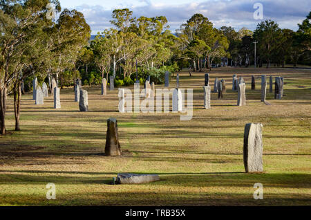 Stone Circle à Glen Innes, New South Wales, Australie Banque D'Images