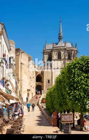 Entrée du château d'Amboise, Loire, Indre-et-Loire, Center-Val de Loire, France, Europe Banque D'Images