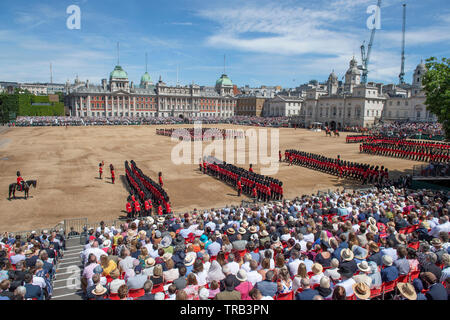 1er juin 2019. Londres, Royaume-Uni. Les colonels examen se déroule sur Horse Guards Parade, la répétition générale pour la parade la couleur 2019. Banque D'Images