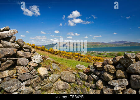 L'Irlande, Co Louth, Péninsule de Cooley, Rooskey, élevée sur le Carlingford Lough Mourne Mountains à l'abandon du village avant la famine Banque D'Images