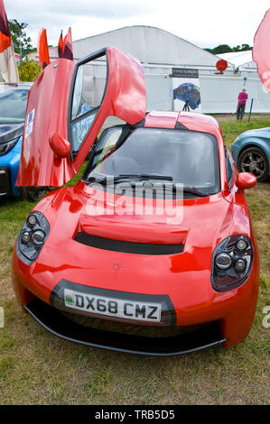 Voiture à hydrogène au Hay Festival Hay-on-Wye Powys Pays de Galles UK Banque D'Images