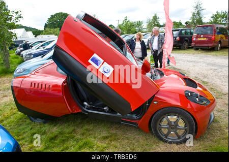 Voiture à hydrogène au Hay Festival Hay-on-Wye Powys Pays de Galles UK Banque D'Images