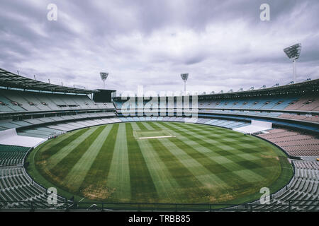 Grand angle de vue de Melbourne Cricket Ground (MCG), l'Australie Banque D'Images