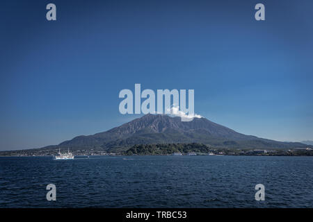 Volcan Sakurajima à Kagoshima - préfecture de Kagoshima Banque D'Images