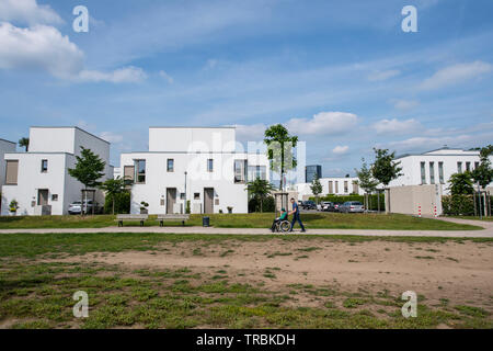 Düsseldorf, Allemagne, Reitzenstein-Kaserne. Quartier urbain près de Mörsenbroich. Banque D'Images