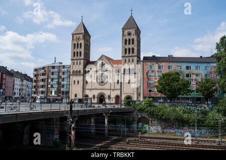 Duesseldorf, Flingern-Süd Elisabeth-église, Allemagne Banque D'Images