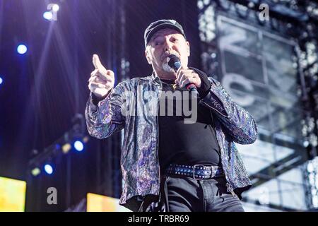 Vasco Rossi en concert à San Siro à Milan, Italie, le 01 juin 2019 Banque D'Images