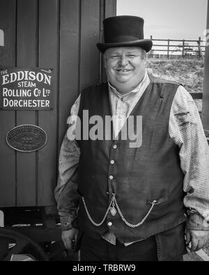 Portraits de la guerre des années 1940 Week-end au Grand Central Railway dans Quorn Loughborough, Royaume-Uni. Banque D'Images