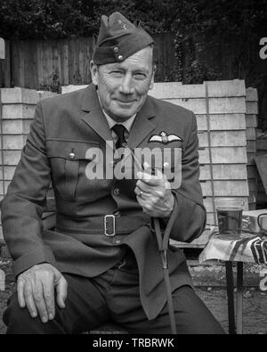 Portraits de la guerre des années 1940 Week-end au Grand Central Railway dans Quorn Loughborough, Royaume-Uni. Banque D'Images