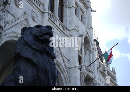 Hongrie Budapest 2019 tragédie d'accident de bateau peut Banque D'Images