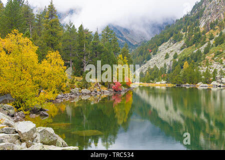 Le Parc National Aigüestortes, Catalunya, Espagne Banque D'Images