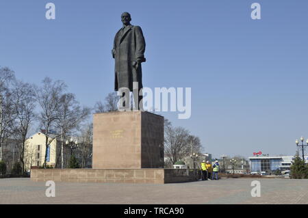 Lenin Square, l'île de Sakhaline Ioujno-sakhalinsk Остров Сахалин Russie Banque D'Images