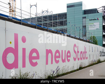 Baustelle Stettbach Beim Bahnhof Mitte Stettbach, Zürich, Schweiz Banque D'Images