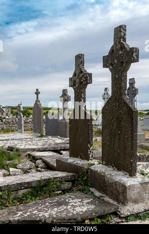 Carran église médiévale dans le comté de Clare, Irlande Banque D'Images