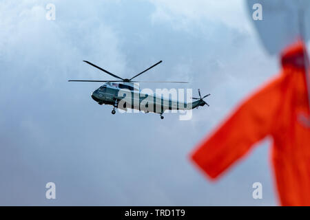 Trump landing à Londres Banque D'Images