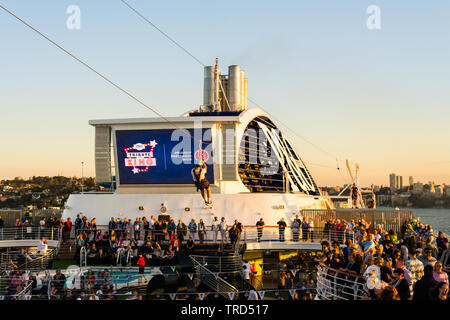 Sydney, Australie - 18 mai 2019 : P&O organise sa deuxième croisière à thème, "un hommage au Roi", proposant de nombreux artistes hommage. P&O a lancé un numb Banque D'Images