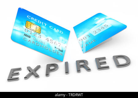 Carte de crédit expirée cut Banque D'Images