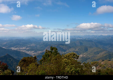 Paysage de montagne, le Brésil, la Serra dos Orgaos Banque D'Images