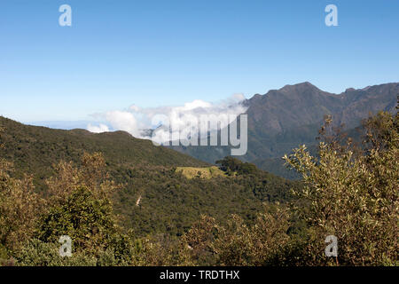 Paysage de montagne du Parc National d'Itatiaia, le Brésil, le Parc National d'Itatiaia Banque D'Images