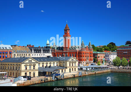 Port et hôtel de ville, la Suède, Helsingborg Banque D'Images