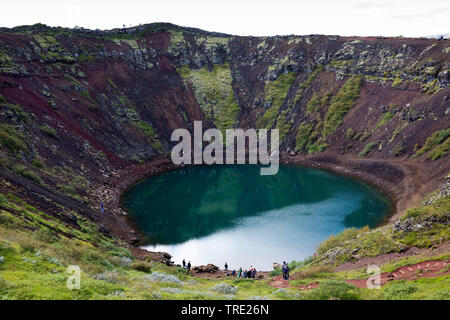 Lac de cratère volcanique, l'Islande Kerid Banque D'Images