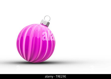Boule de Noël 3d illustration isolé sur fond blanc Banque D'Images