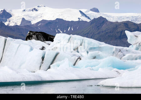 Le lac Glacier Joekulsarlon, Islande, Vatnajoekull National Park Banque D'Images