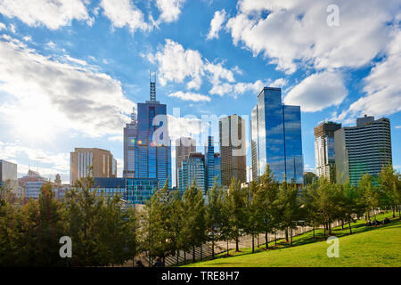 Le centre-ville de Melbourne en Australie, printemps, Victoria, Melbourne Banque D'Images