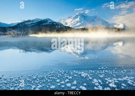 Lac Silser, Piz da la Margna - 3158 m, Suisse, Grisons, Oberengadin Banque D'Images