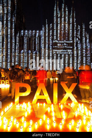 Les images en mouvement sur l'illumination de la cathédrale de Cologne , Allemagne, Rhénanie du Nord-Westphalie, Cologne Banque D'Images