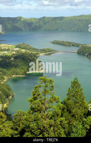 Twin Lakes, Azores, Sao Miguel, Sete Cidades Banque D'Images