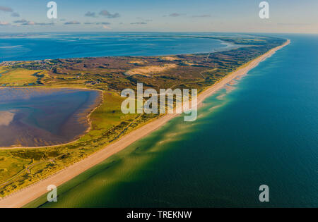 Côte ouest de Sylt, photo aérienne, l'Allemagne, Schleswig-Holstein, dans le Nord de la Frise, Sylt Banque D'Images