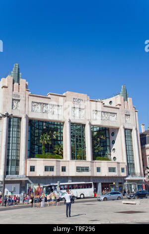 Le Portugal, Estremadura, Lisbonne, la Baixa, Eden théâtre ancien cinéma art déco de l'hôtel maintenant sur l'Avenue da Liberdade. Banque D'Images