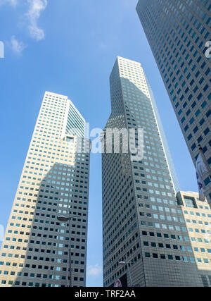 Tours de bureaux des gratte-ciel de Singapour Suntec City. Banque D'Images