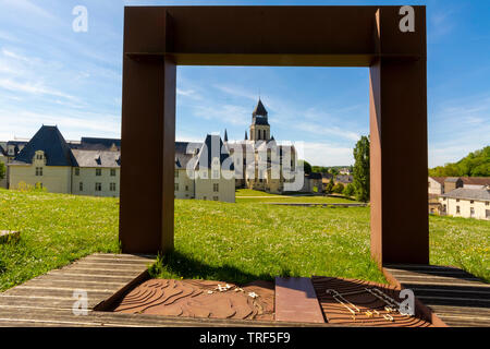 Chevet de l'église de l'abbaye de Fontevraud, Abbaye royale de Fontevraud, dans le Maine-et-Loire, Pays de la Loire, France Banque D'Images