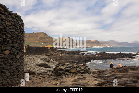 Costa de Bañaderos, Arucas, Gran Canaria Banque D'Images