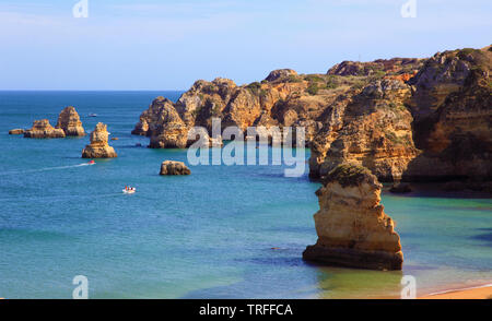 Portugal, Algarve, Lagos, Praia da Dona Ana, Banque D'Images