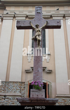 Jésus Christ de Nazareth sur sa croix Banque D'Images