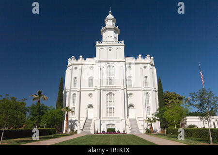 Temple Mormon de St George, Utah Banque D'Images