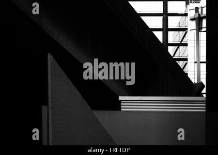 Un résumé graphique noir et blanc image de détail architectural, le centre-ville de Sydney. Dans les domaines de droit idéal pour texte. Banque D'Images