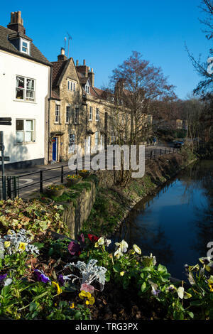 Vue de la passerelle en place de marché à Frome Somerset Banque D'Images