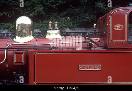 Locomotive à vapeur à la gare de Douglas sur l'île de Man Railway Banque D'Images